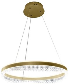 LED Żyrandol na lince LED/52W/230V śr. 60 cm złoty