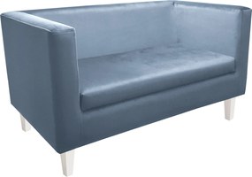 Sofa Monaco : Kolor nogi - Biała, Kolor tkaniny - VELVET - BL06, Typ tkaniny - Velvet, Wysokość nogi - 20 cm