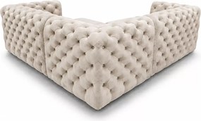 Narożnik Chesterfield Moet 250x250 pikowany z funkcją spania i pojemnikiem