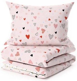 PrzytulneMieszkanie.pl PrzytulneMieszkanie.pl Pościel do łóżeczka krepowa Renforcé LOVITA różowa Rozmiar pościeli: 45 x 65 cm | 90 x 140 cm