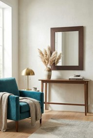 Ciemnobrązowe lustro ścienne w szerokiej ramie D5-Z18