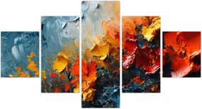 Obraz - Abstrakcyjny obraz kwiatów III. (125x70 cm)