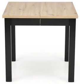 Stół rozkładany QUBIK 80(200)x80 dąb artisan/czarny HALMAR