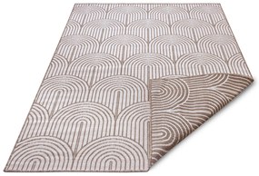 Dywan zewnętrzny dwustronny Pangli brązowo-kremowy 80 cm x 150 cm