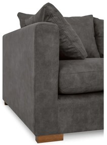 Antracytowa sofa z imitacji skóry 175 cm Hamburg – Scandic