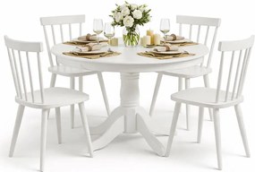 Biały okrągły stół z krzesłami Z0-N87