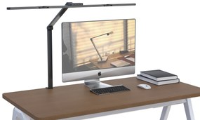 Lampa LED na biurko CLARIO, zacisk, pilot zdalnego sterowania