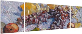 Obraz - Vincent van Gogh, Grapes, Lemons, Pears, and Apples, reprodukcje (170x50 cm)