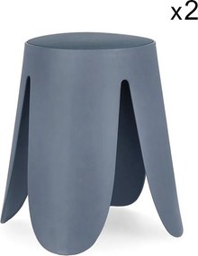 Zestaw 2 mosiężnych stołków z polipropylenu - IMOGEN