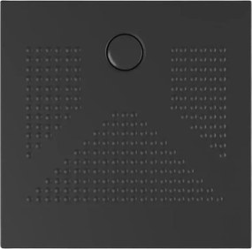 Brodzik kwadratowy "Denver" matowy czarny z cienkiej, antypoślizgowej ceramiki 80x80h cm