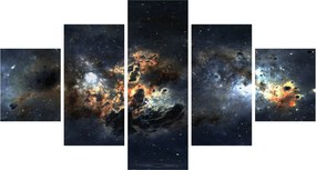 Obraz - Wszechświat z mgławicą (125x70 cm)