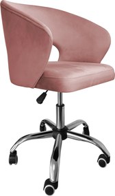 Fotel obrotowy AURA tkanina Welur krzesło biurowe : Kolor Stelaża - Chrom, Kolor tkaniny - VELVET - MG58, Typ siedziska - Siedzisko obrotowe 360°, Typ tkaniny - Velvet