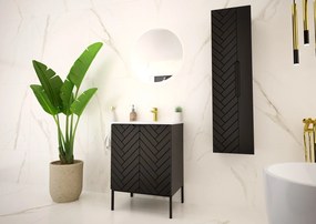 Szafka pod umywalkę wpuszczaną Aspen 09, czarna, 60 cm
