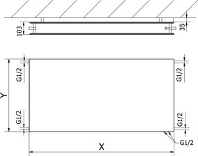 Mexen CVHF20 Hygiene Flat grzejnik płytowy 600 x 1000 mm, podłączenie dolne, 1004 W, biały - W620HF-060-100-00