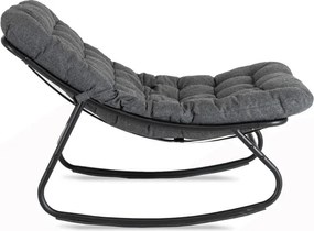 Fotel Bujany Ogrodowy AURORA na Płozach Szary Nowoczesny