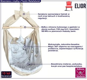 Huśtawka hamak dla niemowlaka L1-P92