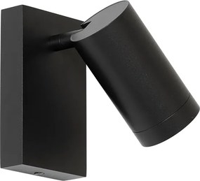 Nowoczesna lampa ścienna czarna regulowana z przełącznikiem - Jeana Luxe