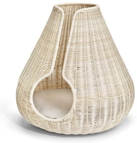 Naturalne rattanowe legowisko dla kotów ø 56 cm Perla Natural – MiaCara