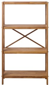 Regał z litego drewna dębowego w naturalnym kolorze 70x124 cm X-Shelf – Unique Furniture