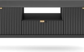 NAYA Szafka RTV 154 czarna | czarny stelaż