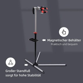 HOMCOM Stojak Rowerowy Serwisowy 30 kg Montaż Roweru Czarny | Aosom PL
