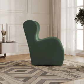 Fotel MASTI do Salonu WYGODNY, Styl Minimalistyczny, Tkanina Quelle, Kolor Zielony