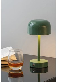 Zielona lampa stołowa LED z metalowym kloszem (wysokość 24,5 cm) James – Leitmotiv