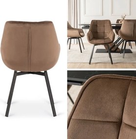 Pikowane krzesło obrotowe z lamówką Luna