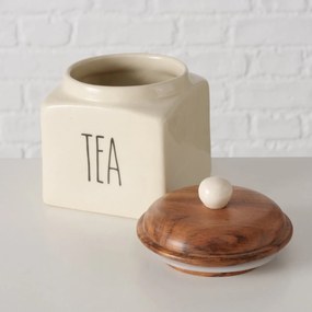 Ceramiczny pojemnik na żywność, drewniana pokrywa, SUGGY