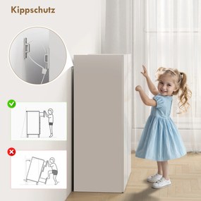 HOMCOM Szafka na buty z funkcją Soft-Close, 6-poziomowy design bez uchwytów, pomieści do 18 par, do przedpokoju, korytarza, drewno, biała