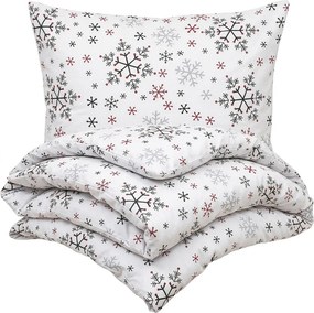 4Home Pościel bawełniana Snowflakes, 220 x 200 cm, 2 szt. 70 x 90 cm