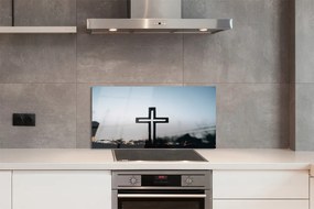 Szklany Panel Drewniany Krzyż