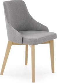 Wygodne krzesło na drewnianych nogach w kolorze dąb sonoma Toledo Halmar