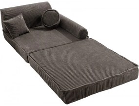 Aesthetic sztruksowa sofa dziecięca, brązowa - meowbaby®