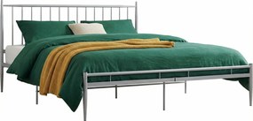 Szare metalowe łóżko małżeńskie 200x200 cm P6-R52