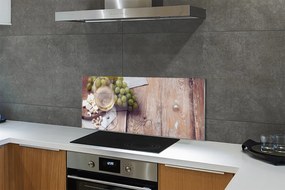 Szklany Panel Przekąski i Czerwone Wino