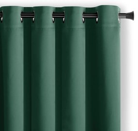 Ciemnozielona zasłona zaciemniająca 140x245 cm Eyelets – Restilo