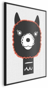 Plakat Dekoracyjna alpaka 60x90 cm z ramą czarną bez marginesu ARTGEIST B