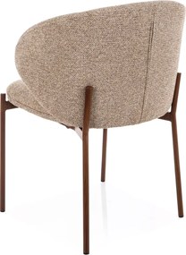 Krzesło do jadalni KIOTO, orzech/beżowy