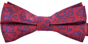 Muszka mucha ciemna czerwona granatowa elegancka