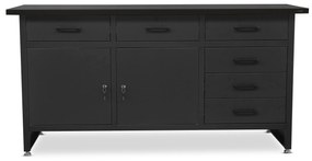 Stół warsztatowy HENRY, 1700 x 850 x 600 mm, All Black: czarny