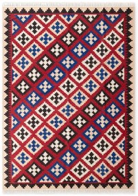Czerwony wełniany dywan dwustronny tkany ręcznie 120x170 cm Kamal Rami – Nouristan