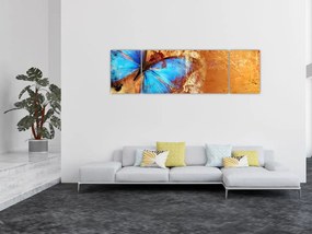 Obraz - Niebieski motyl (170x50 cm)