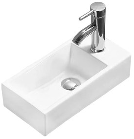 Mexen Inez umywalka nablatowa lewa 40 x 20 cm, biała - 21484000L