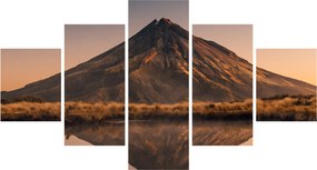 Obraz odbicia góry Taranaki, Nowa Zelandia (125x70 cm)
