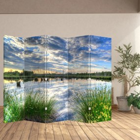 Parawan - Jezioro z trzcinami (210x170 cm)