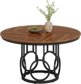 Okrągły stół jadalny dla 4 osób, 120 cm, rustykalny stół do jadalni