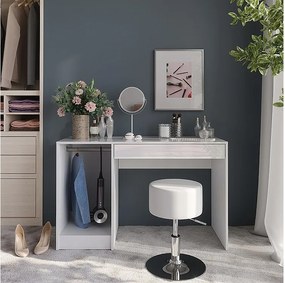 Stół toaletowy biały/biały wysoki połysk 119.8x50.1x76 sherry