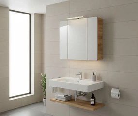 Podwieszana szafka łazienkowa z lustrem L0-S75