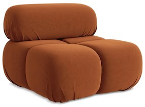 Pomarańczowy aksamitny moduł sofy (moduł środkowy) Lokua – Makamii